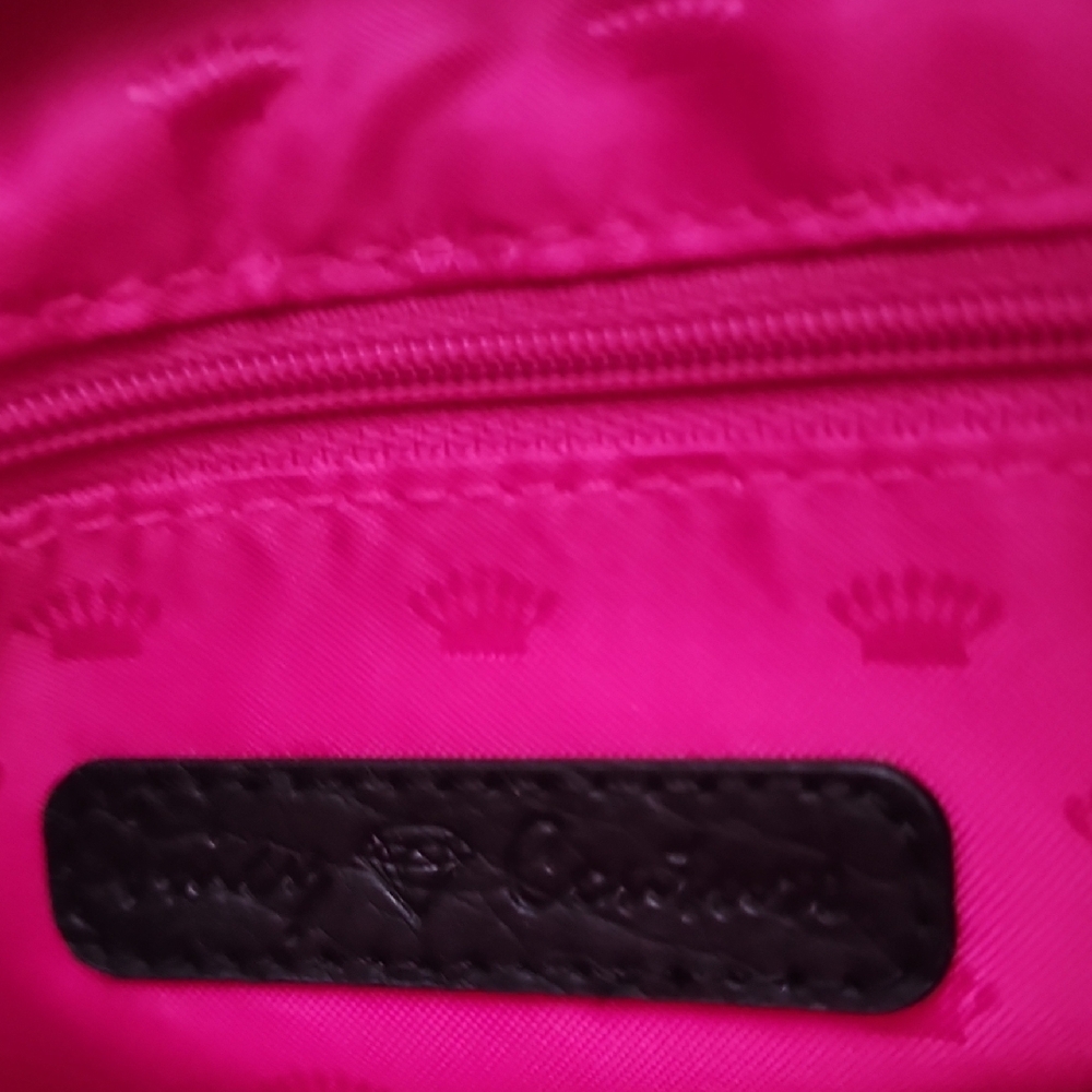 Juicy Couture Black Vegan Leather Fanny Pack / Belt Bag – Gold Logo - Picture 9 of 11